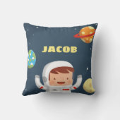 宇宙飛行士の銀河系の宇宙の男の子部屋の装飾の枕 クッション (裏面)