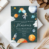 宇宙飛行士の風船 惑星の太陽一周記念 招待状