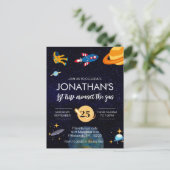 宇宙飛行士の1歳誕生日パーティー ポストカード (スタンド正面)