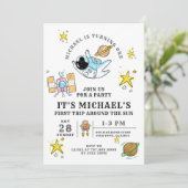 宇宙飛行士の1歳誕生日パーティー 招待状 (スタンド正面)