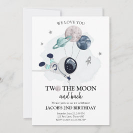 宇宙飛行士の2歳の誕生日 招待状