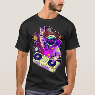 宇宙飛行士のDJ音楽サイケデリックの精神テクノ Tシャツ