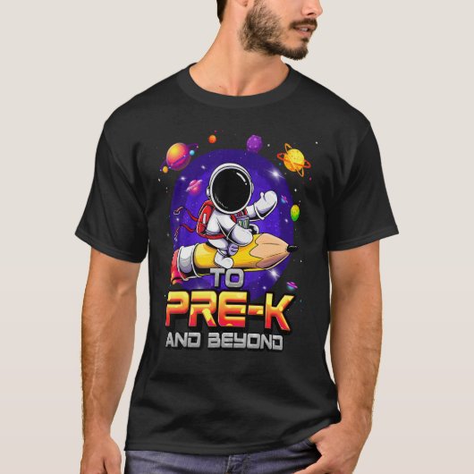 宇宙飛行士のK前とK後の新学期 Tシャツ (正面)