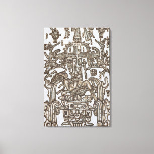 宇宙飛行士のMayan Ruler Pakal Kimがキャンバスを包んだ キャンバスプリント