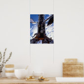 宇宙飛行士はハッブル宇宙望遠鏡で働く ポスター (キッチン)