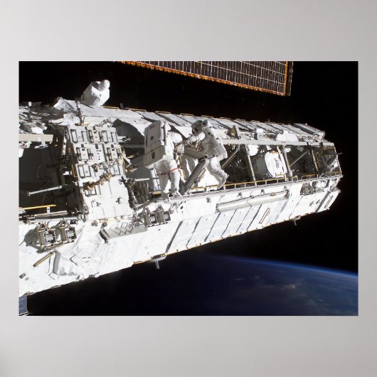 宇宙飛行士は宇宙局国際的で働く ポスター (正面)