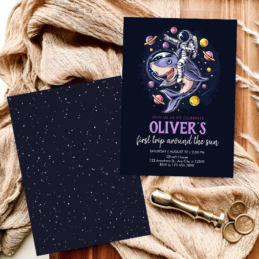 宇宙飛行士は惑星と宇宙してサメに乗る 招待状