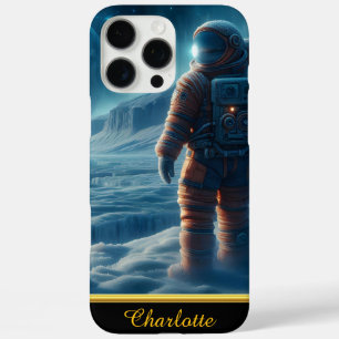 宇宙飛行士は霜で覆われた表面に立つ iPhone 16 PRO MAXケース
