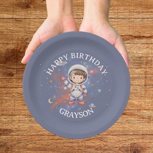 宇宙飛行士アウトスペースボーイ誕生日 ペーパープレート