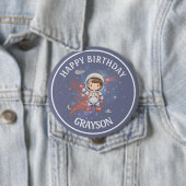宇宙飛行士アウトスペースボーイ誕生日 缶バッジ (インサイチュ)