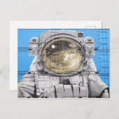 宇宙飛行士アートアーバンアート宇宙飛行士壁壁画 ポストカード (正面/裏面)
