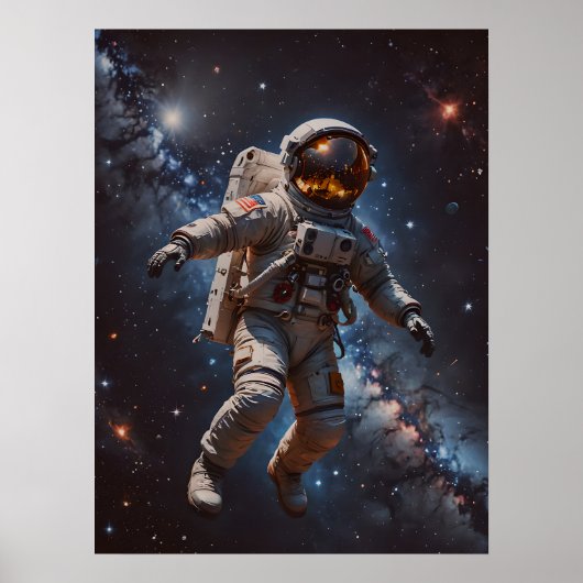 宇宙飛行士アートポスター ポスター (正面)