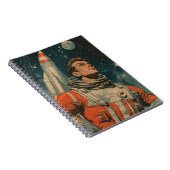 宇宙飛行士アート宇宙飛行士ギャラリーアートヴィンテージ ノートブック (右側)