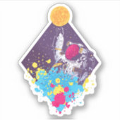 宇宙飛行士アート シール (正面)