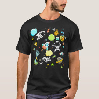 宇宙飛行士アート Tシャツ