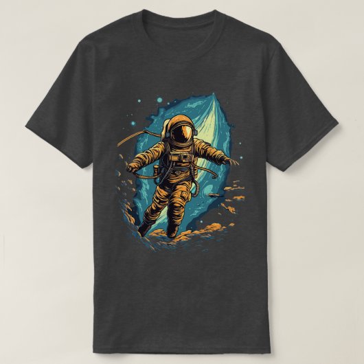 宇宙飛行士アート Tシャツ (デザイン正面)