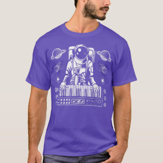 宇宙飛行士ア遊ログ・シンセサイザ宇宙デザインMus Tシャツ