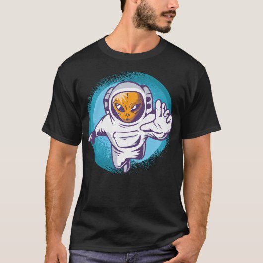 宇宙飛行士エイリアン Tシャツ (正面)