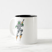 宇宙飛行士エイリアンSci-Fi宇宙Ufo ツートーンマグカップ (正面左)