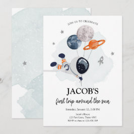 宇宙飛行士オレンジボーイイン誕生日 招待状