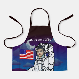宇宙飛行士オンムーンアウタースペースボーイ誕生日 エプロン