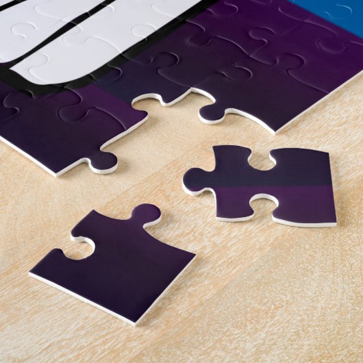 宇宙飛行士オンムーンアウタースペースボーイ誕生日 ジグソーパズル (側面)