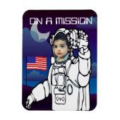 宇宙飛行士オンムーンアウタースペースボーイ誕生日 マグネット (縦)