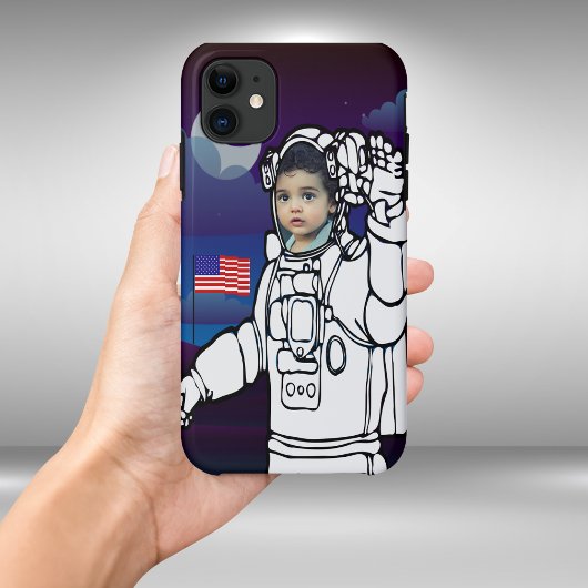 宇宙飛行士オンムーンアウタースペースボーイ誕生日 Case-Mate iPhoneケース