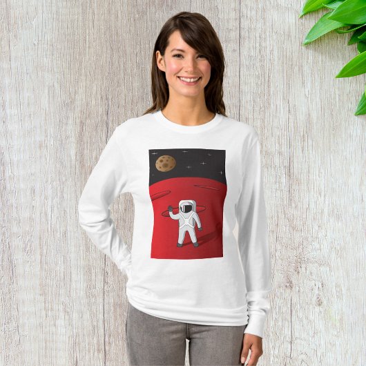 宇宙飛行士オン火星宇宙エクスプローラーRed Planet Tシャツ