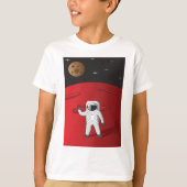 宇宙飛行士オン火星宇宙エクスプローラーRed Planet Tシャツ (正面)