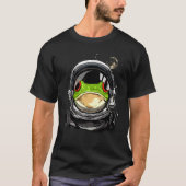 宇宙飛行士カエル動物の顔カエルのガラックス Tシャツ (正面)