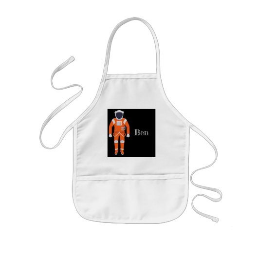 宇宙飛行士カスタムのエプロン 子供用エプロン (正面)