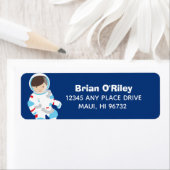 宇宙飛行士カッコいい宇宙キッズ差出人住所 ラベル (インサイチュ)