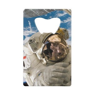 宇宙飛行士カッコいい宇宙空間写真カッコいい宇宙 クレジットカード栓抜き