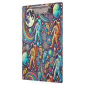 宇宙飛行士カラフルのスペースウォークパターン クリップボード (左)