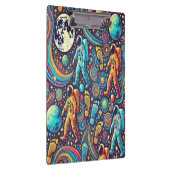 宇宙飛行士カラフルのスペースウォークパターン クリップボード (右)