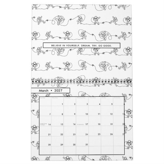 宇宙飛行士カレンダー カレンダー (3月 2027)