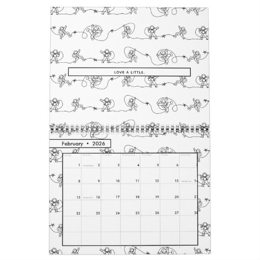 宇宙飛行士カレンダー カレンダー (2月 2026)