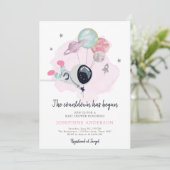 宇宙飛行士ガールベビーシャワー招待状 招待状 (スタンド正面)