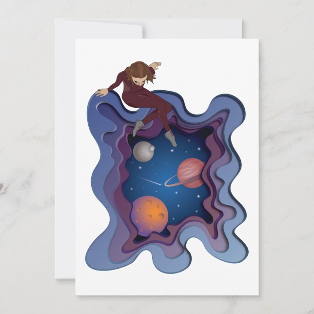 宇宙飛行士ガール宇宙凝視 (正面)