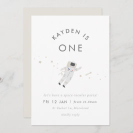 宇宙飛行士キッズ宇宙誕生日パーティー招待状 招待状