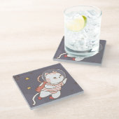 宇宙飛行士キャットガラスコースター ガラスコースター (アングル)