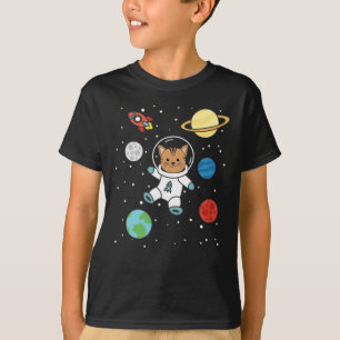 宇宙飛行士キャットプラネットアース火星宇宙 Tシャツ