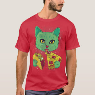 宇宙飛行士キャット宇宙キャットピ食べザットとタコガレーC Tシャツ