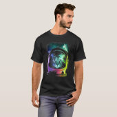 宇宙飛行士キャット宇宙キャット男性へウィメンズキッズ Tシャツ (正面フル)