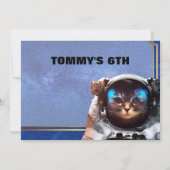 宇宙飛行士キャット宇宙招待状 招待状 (裏面)