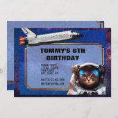 宇宙飛行士キャット宇宙招待状 招待状 (正面/裏面)