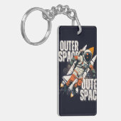宇宙飛行士キーチェーン | カスタム贈り物 キーホルダー (正面左)