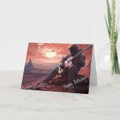 宇宙飛行士ギタリ遊ストのギター – 誕生日 カード (正面)