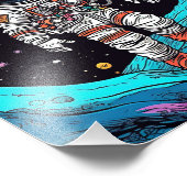 宇宙飛行士ギフトキッズムーンランディング フォトプリント            (角)